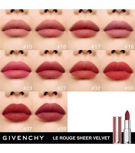 givenchy arty pink swatch|givenchy le rouge sheer velvet.